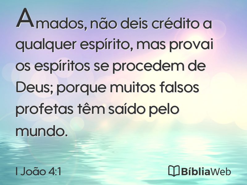 I João 4:1 em imagem para compartilhar