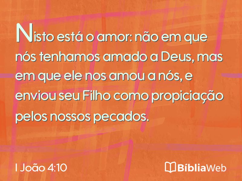 I João 4:10 em imagem para compartilhar