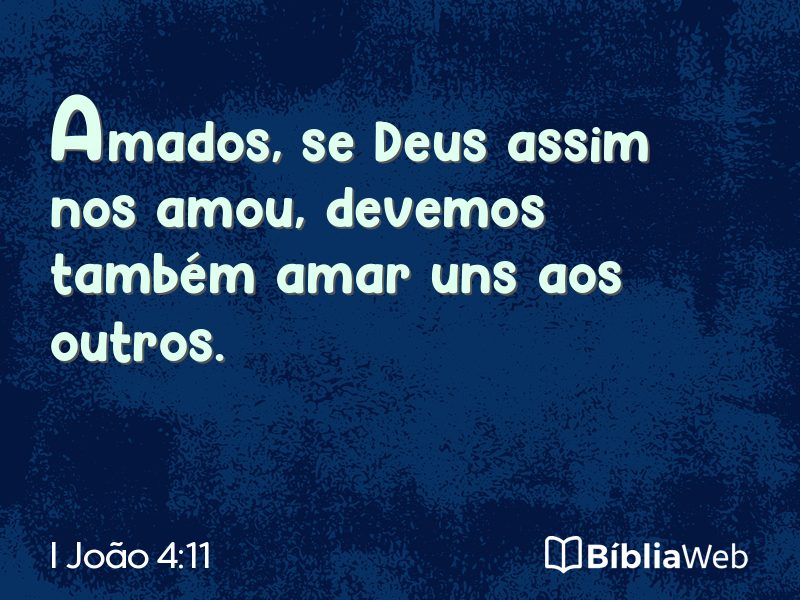 I João 4:11 em imagem para compartilhar