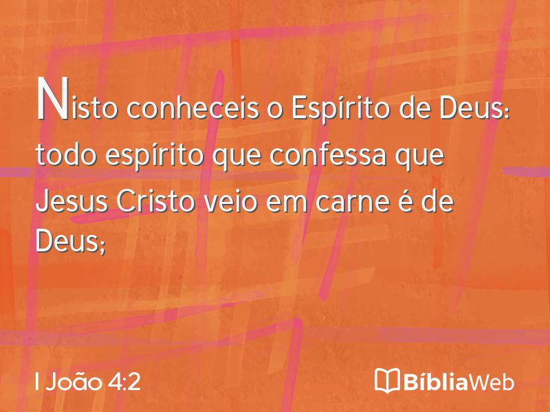 I João 4:2 em imagem para compartilhar