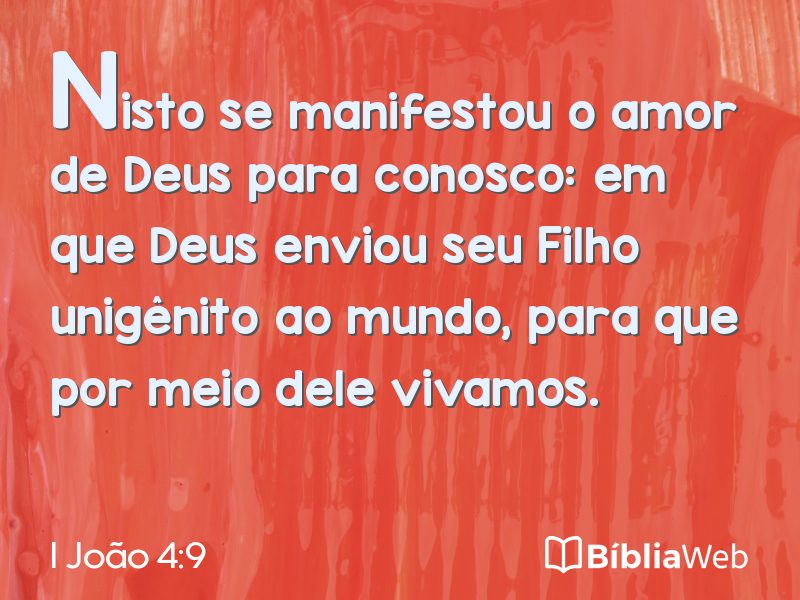 I João 4:9 em imagem para compartilhar