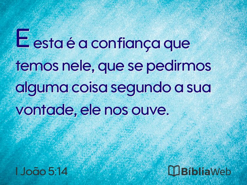I João 5:14 em imagem para compartilhar
