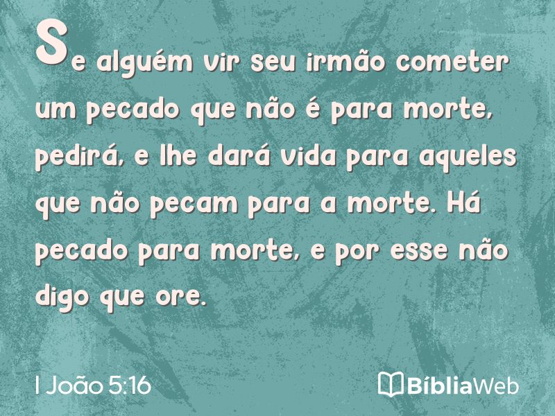 I João 5:16 em imagem para compartilhar