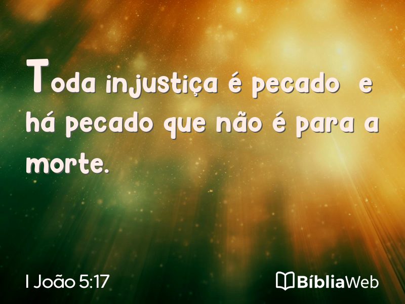 I João 5:17 em imagem para compartilhar