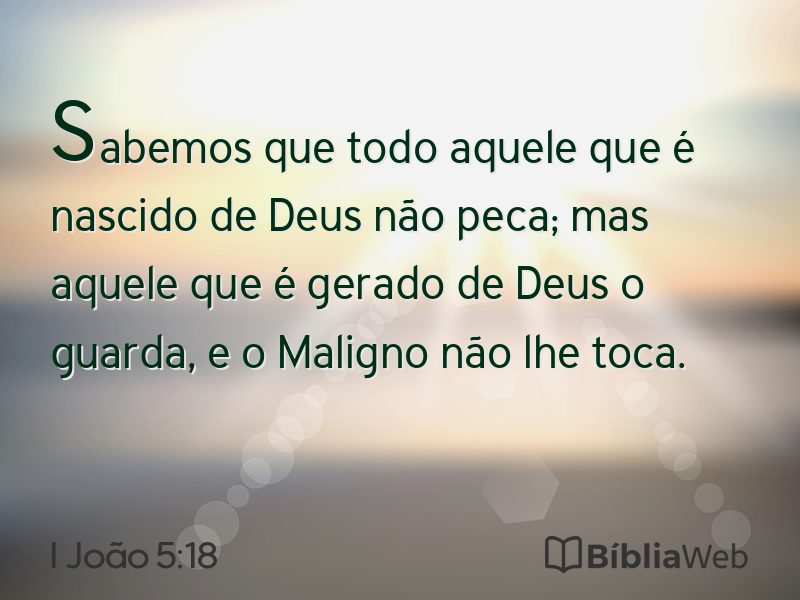 I João 5:18 em imagem para compartilhar