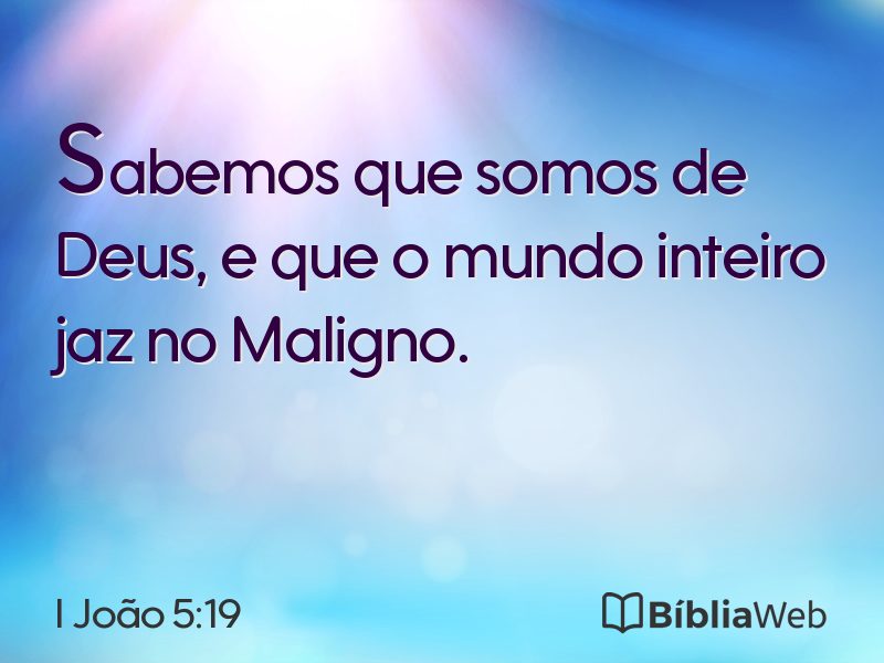 I João 5:19 em imagem para compartilhar