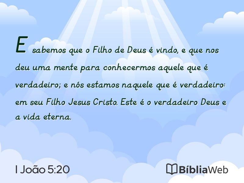 I João 5:20 em imagem para compartilhar