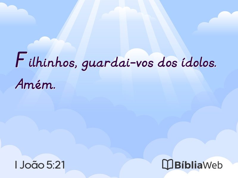 I João 5:21 em imagem para compartilhar