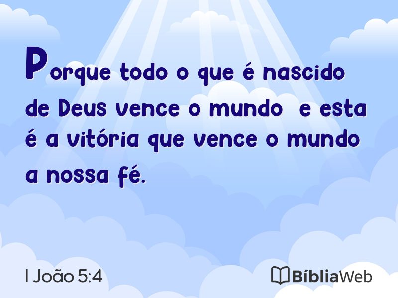 I João 5:4 em imagem para compartilhar