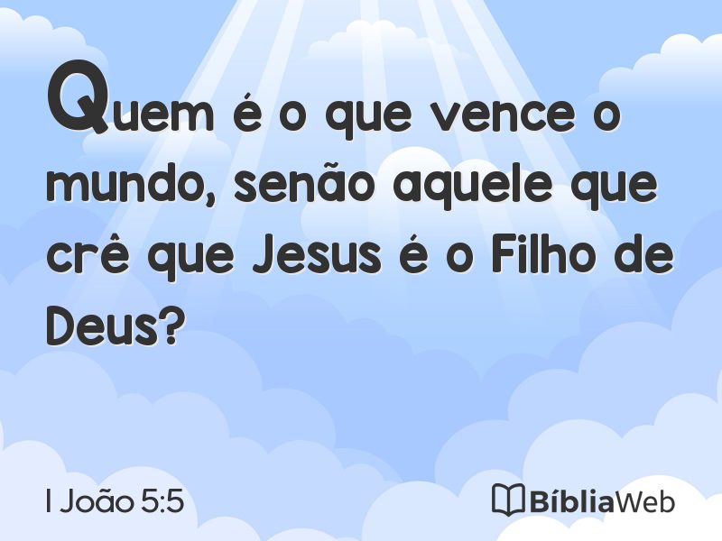 I João 5:5 em imagem para compartilhar