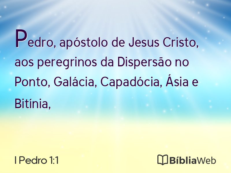 I Pedro 1:1 em imagem para compartilhar