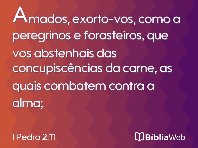 I Pedro 2:11 em imagem para compartilhar