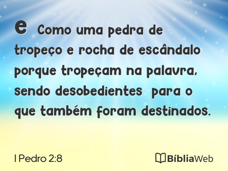 I Pedro 2:8 em imagem para compartilhar