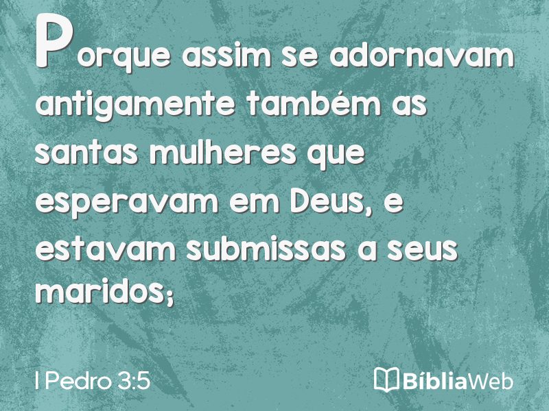 I Pedro 3:5 em imagem para compartilhar