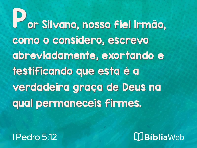 I Pedro 5:12 em imagem para compartilhar