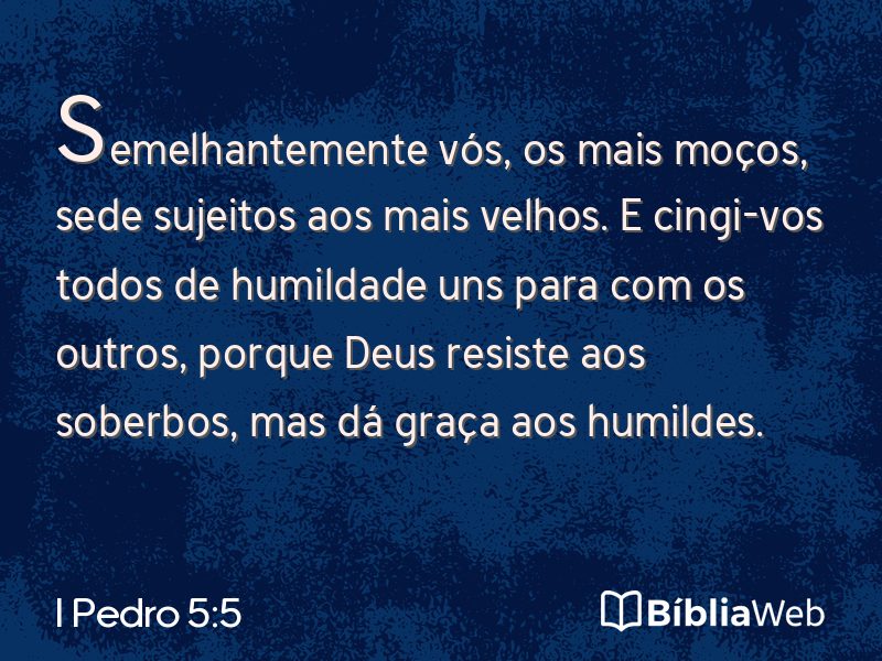 I Pedro 5:5 em imagem para compartilhar