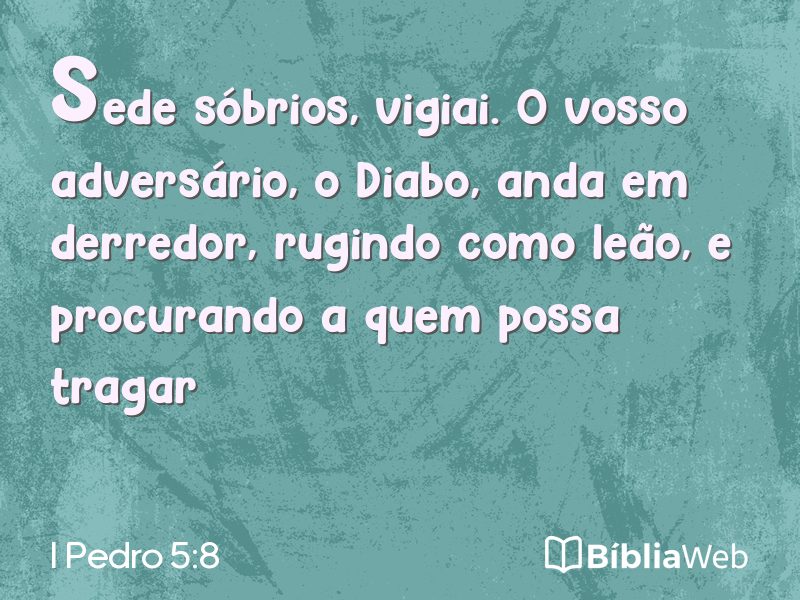 I Pedro 5:8 em imagem para compartilhar