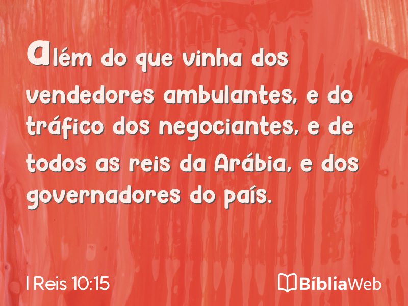 I Reis 10:15 em imagem para compartilhar