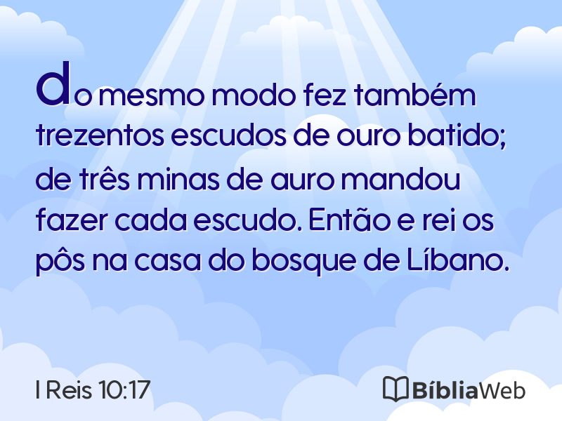 I Reis 10:17 em imagem para compartilhar