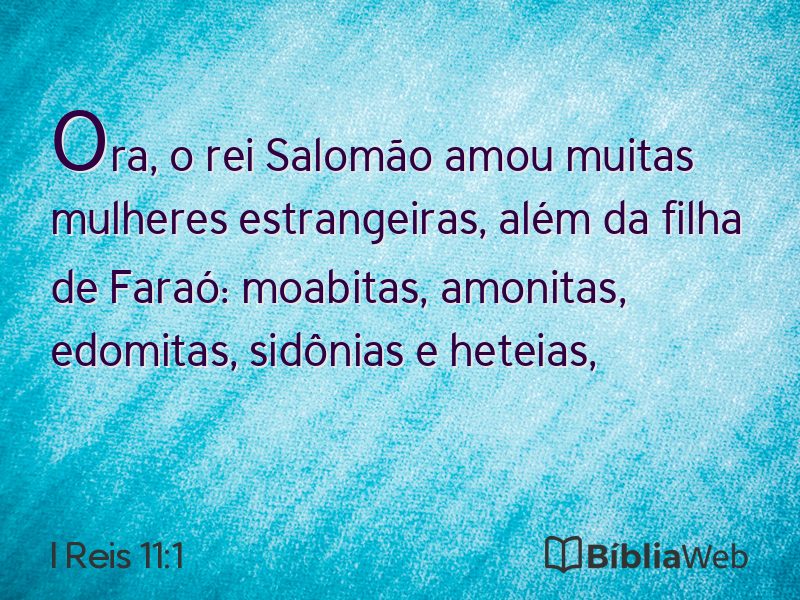I Reis 11:1 em imagem para compartilhar