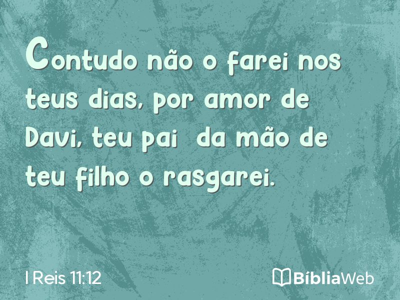 I Reis 11:12 em imagem para compartilhar