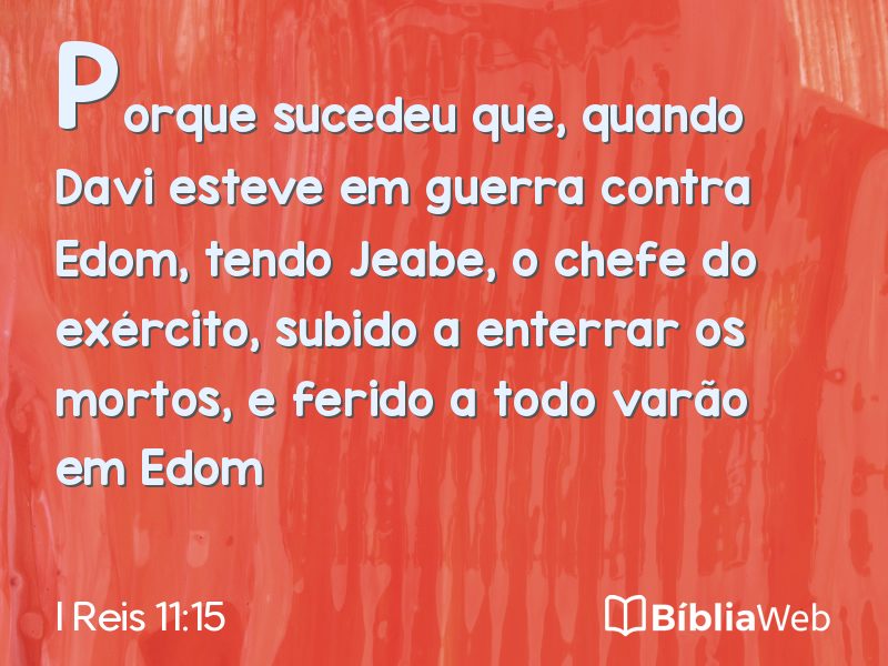 I Reis 11:15 em imagem para compartilhar