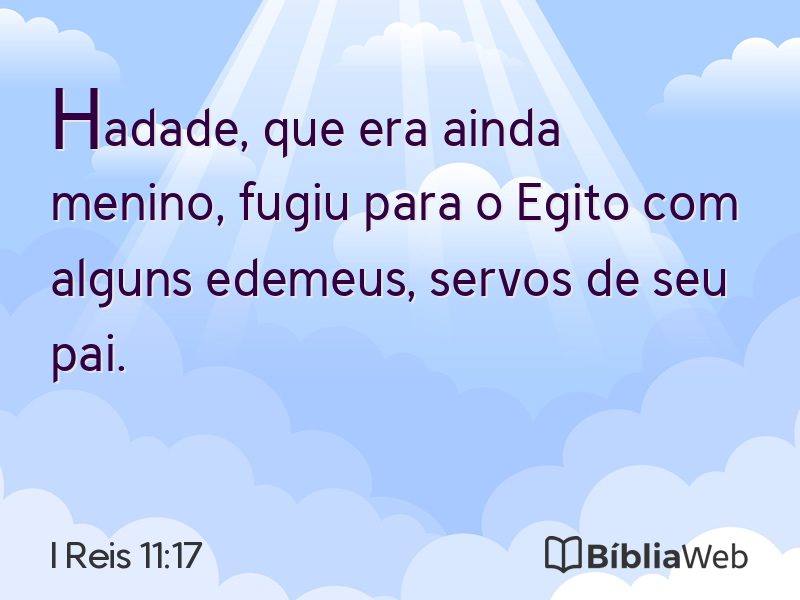 I Reis 11:17 em imagem para compartilhar
