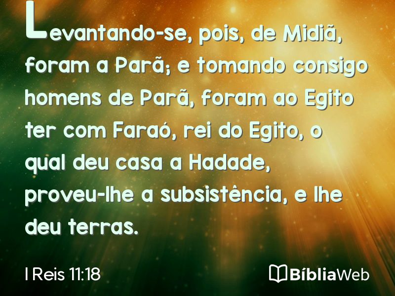 I Reis 11:18 em imagem para compartilhar