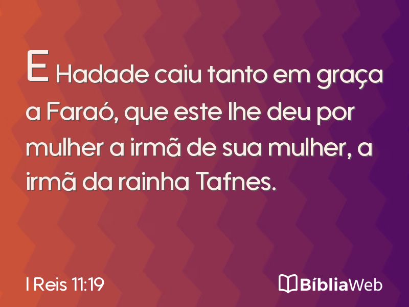 I Reis 11:19 em imagem para compartilhar