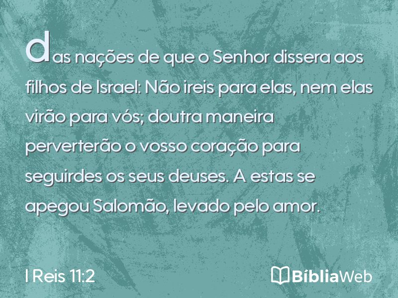 I Reis 11:2 em imagem para compartilhar
