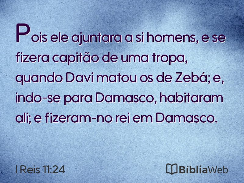 I Reis 11:24 em imagem para compartilhar