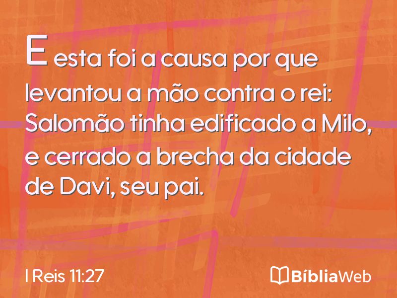 I Reis 11:27 em imagem para compartilhar