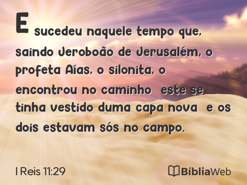 I Reis 11:29 em imagem para compartilhar