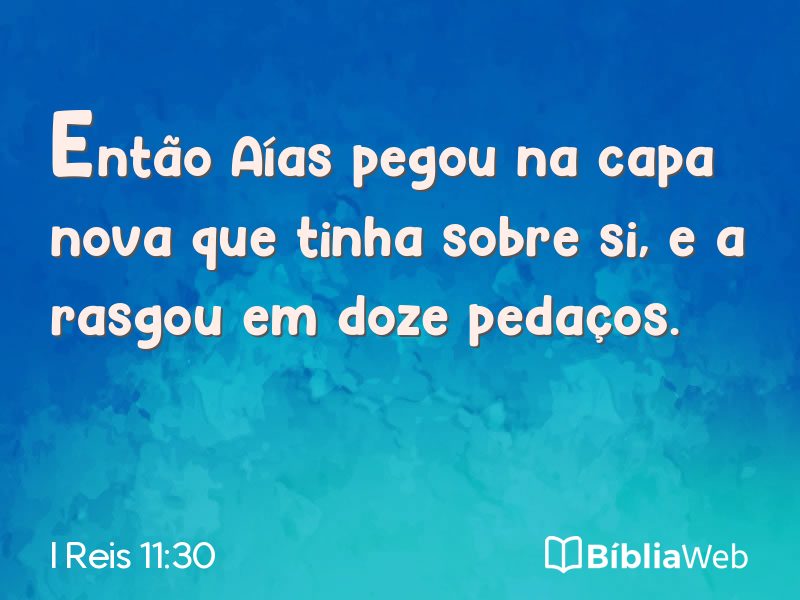 I Reis 11:30 em imagem para compartilhar