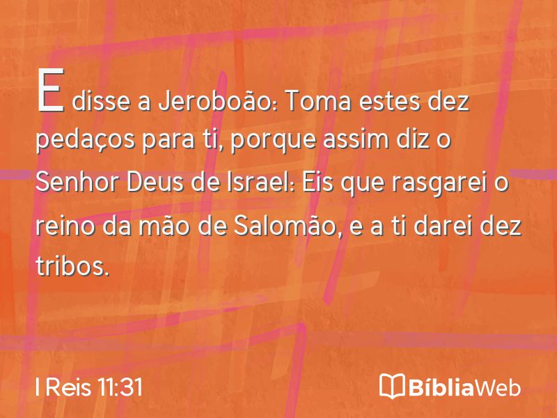 I Reis 11:31 em imagem para compartilhar