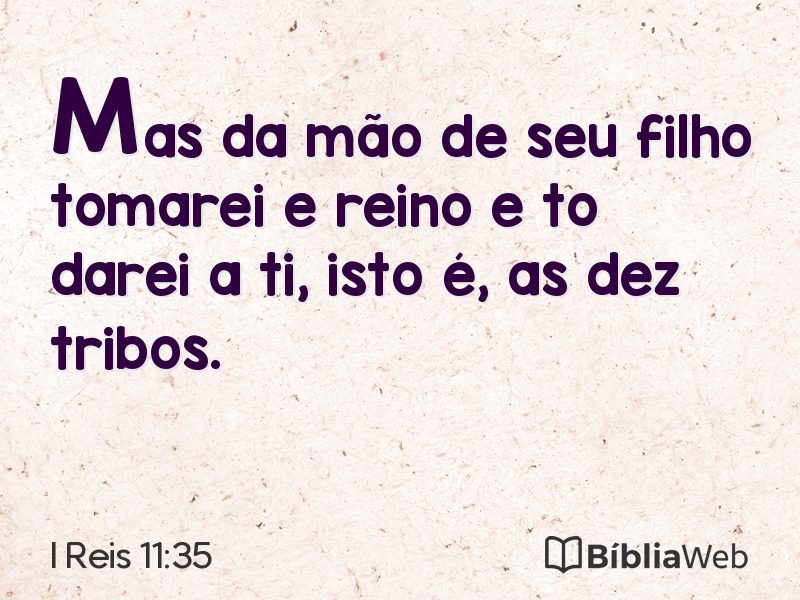 I Reis 11:35 em imagem para compartilhar