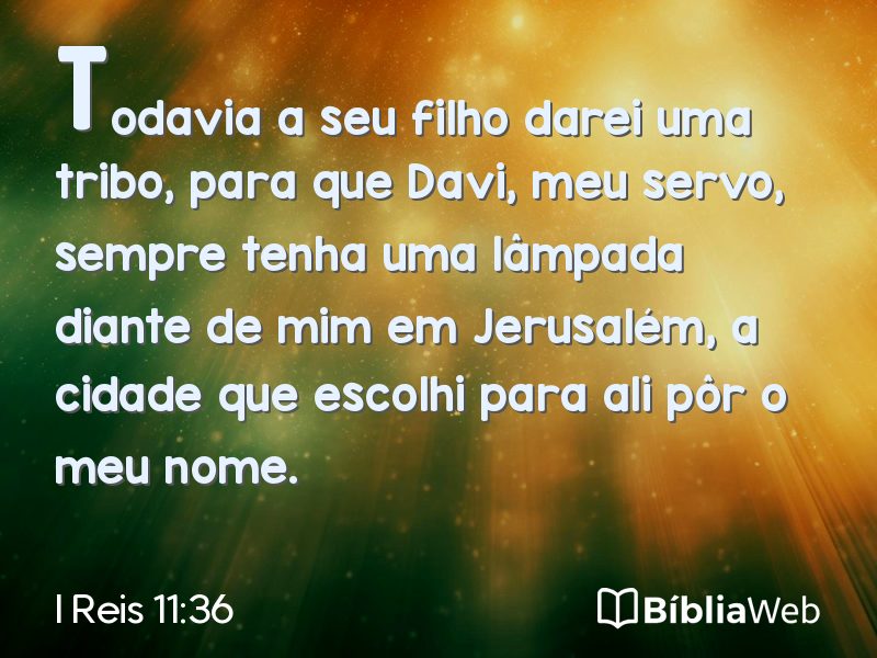 I Reis 11:36 em imagem para compartilhar