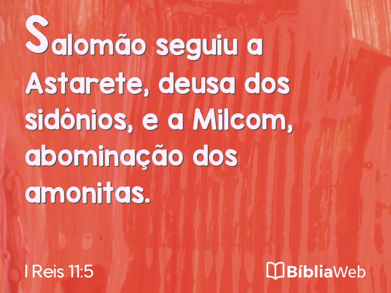 I Reis 11:5 em imagem para compartilhar