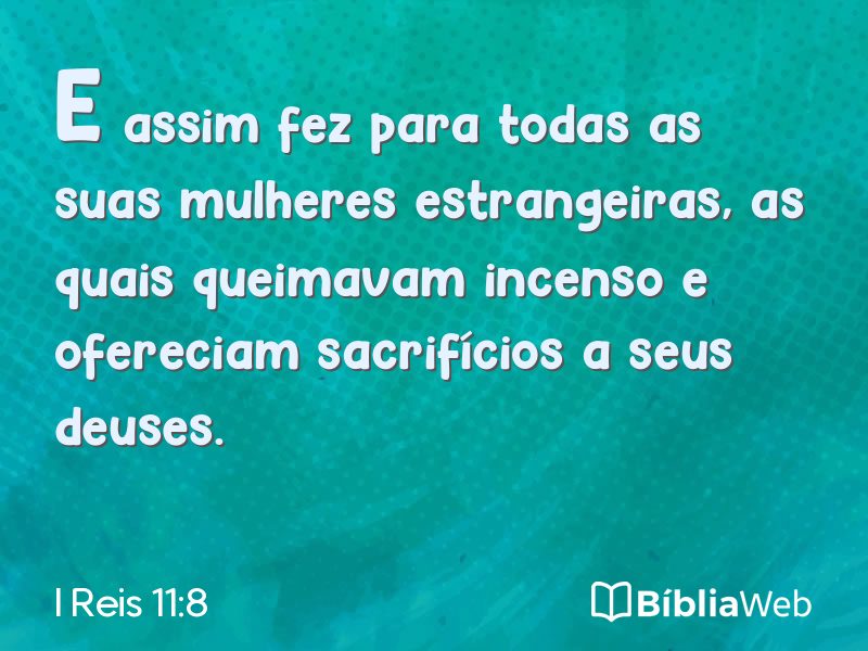 I Reis 11:8 em imagem para compartilhar