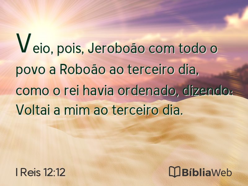I Reis 12:12 em imagem para compartilhar