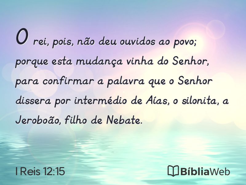 I Reis 12:15 em imagem para compartilhar