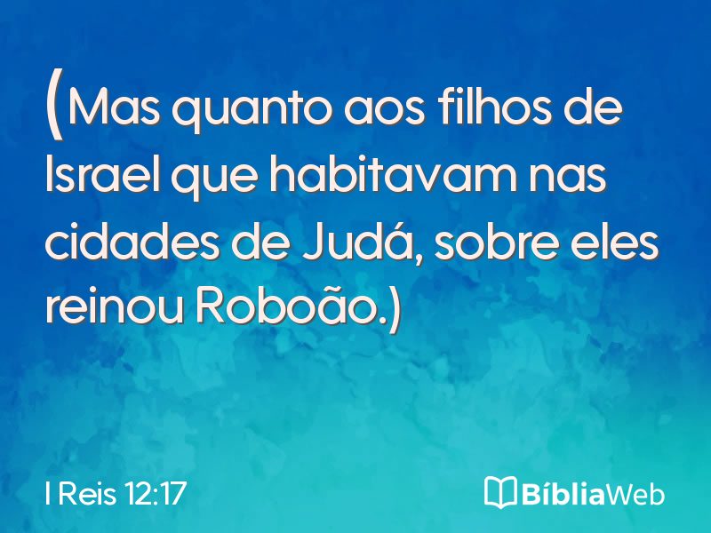 I Reis 12:17 em imagem para compartilhar