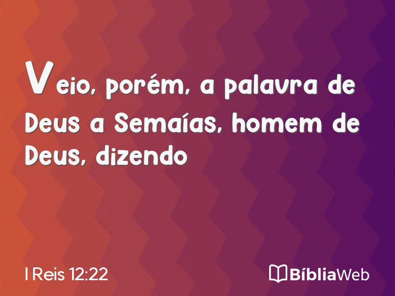 I Reis 12:22 em imagem para compartilhar