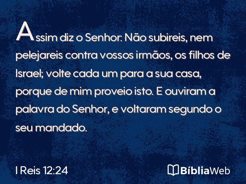 I Reis 12:24 em imagem para compartilhar