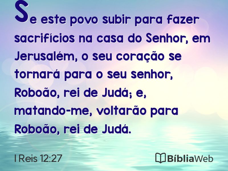 I Reis 12:27 em imagem para compartilhar