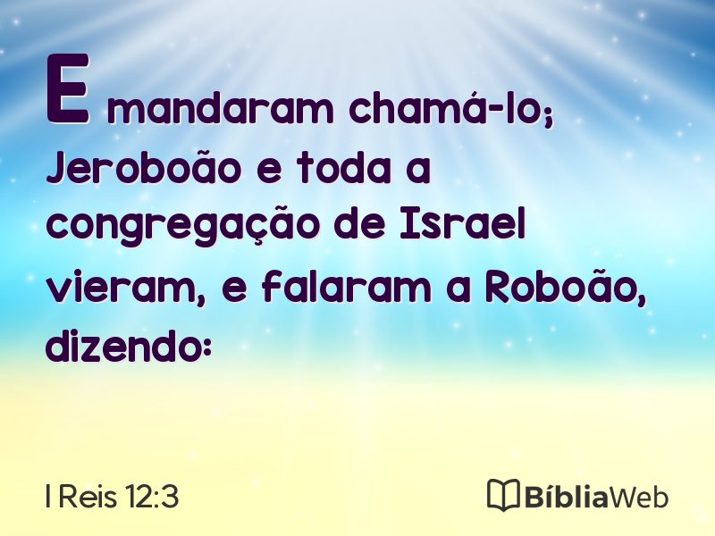I Reis 12:3 em imagem para compartilhar