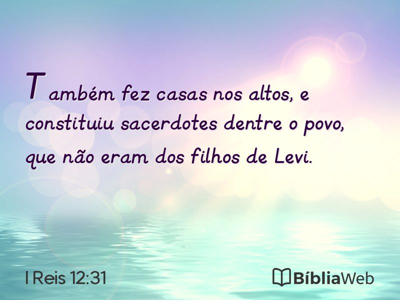 I Reis 12:31 em imagem para compartilhar