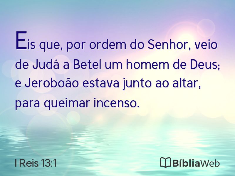I Reis 13:1 em imagem para compartilhar