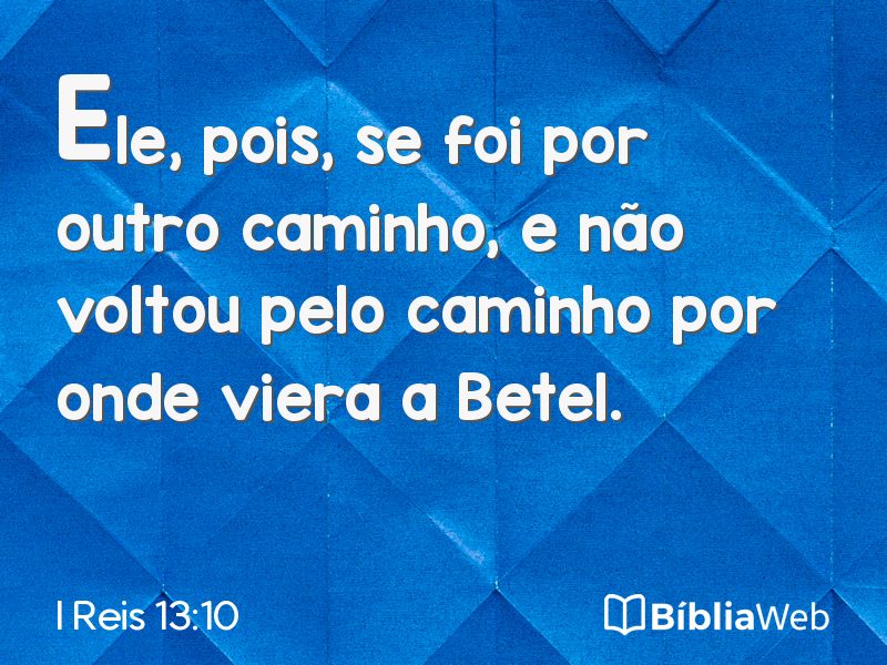 I Reis 13:10 em imagem para compartilhar