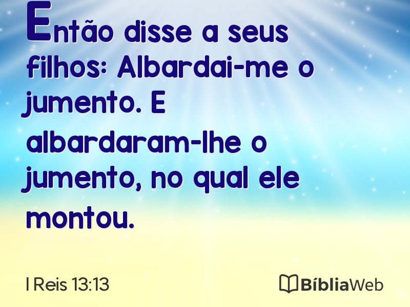 I Reis 13:13 em imagem para compartilhar